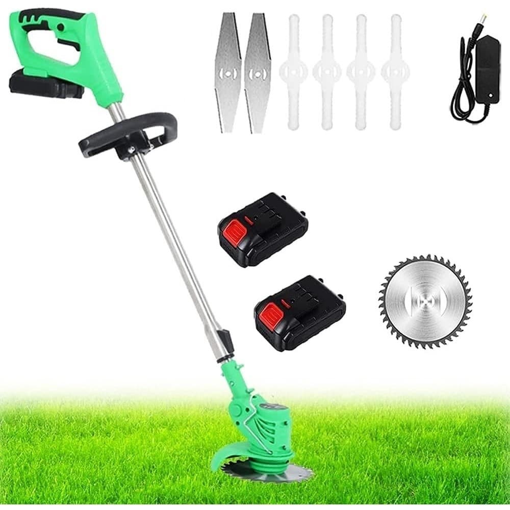Cortador De Grama Elétrica  Roçadeira Aparador 450W Com 2 BATERIAS Envio Imediato