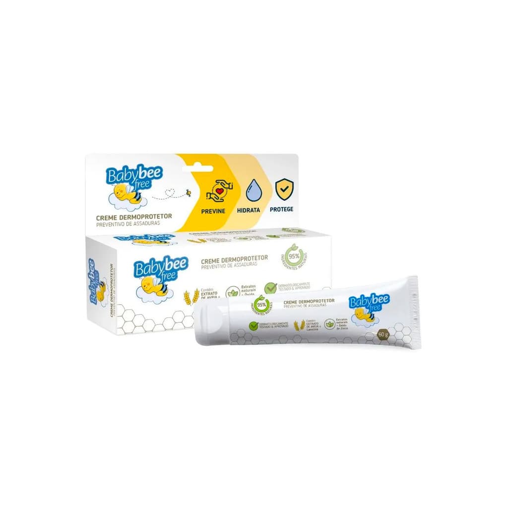 Baby Bee Free Pomada Para Assaduras Creme Dermoprotetor 60g