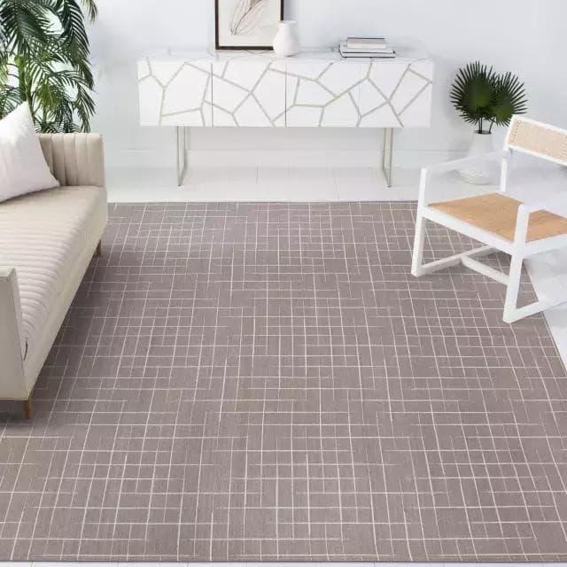 Tapete De Sala Napoli 132 X 2,50 Antiderrapante Bege