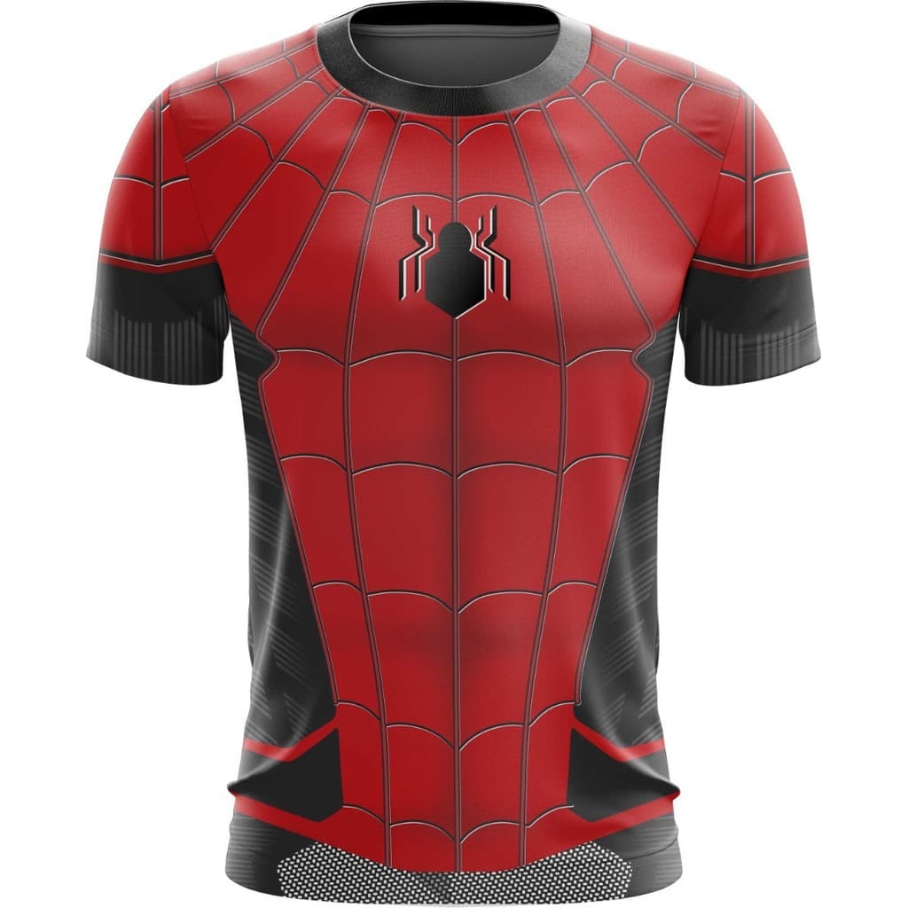 Camiseta Camisa Traje Homem Aranha Tecido 05