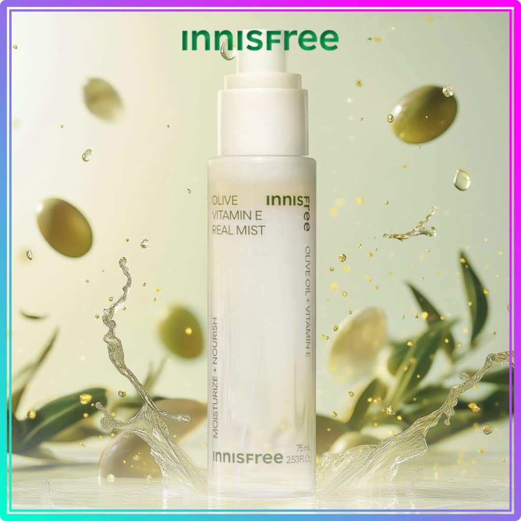 Névoa Real Innisfree Olive Vitamina E 75mL / Innisfree Olive Vitamin E Real Mist 75mL