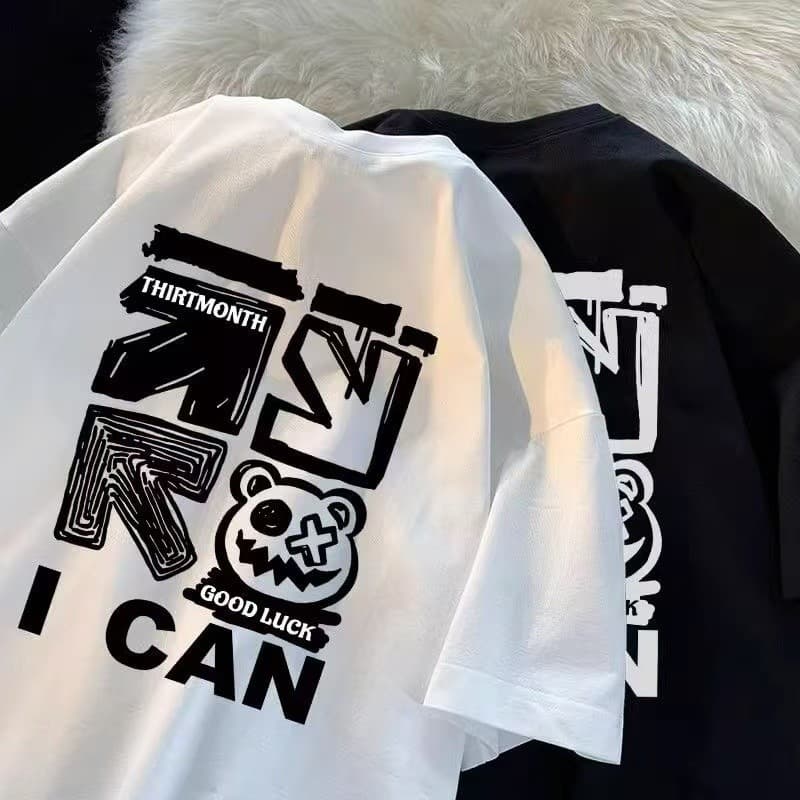 Camisa Camiseta Casual I Can Urso Algodao Premium Verao 2026