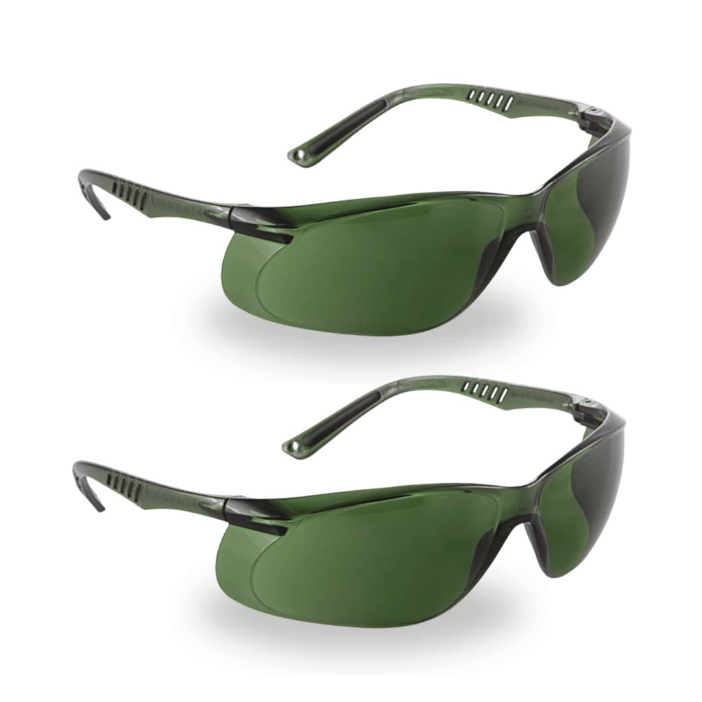 Kit 2 Óculos De Segurança Ss5 Verde Tonalidade 5.0 Ideal Para Maçariqueiro Solda