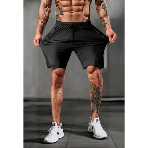 Shorts Bermuda Masculina Fazer Academia Esportiva Com Bolsos Elastano Tactel Slim Dry Fit Treinar Corrida Secagem