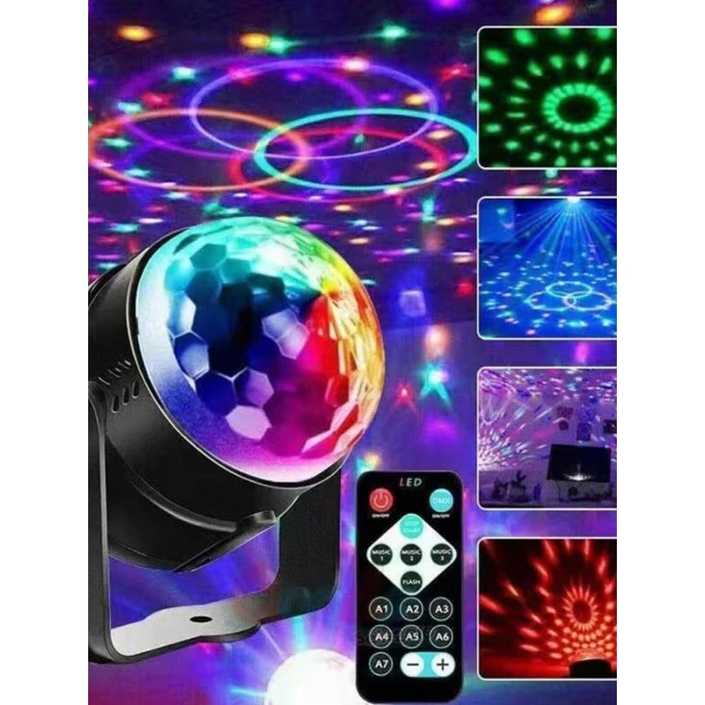 Globo Colorido Bola Maluca Led Iluminação Festa Balada Rgb Mini Projetor de Luz