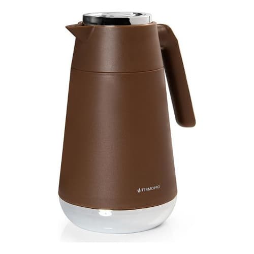 Garrafa Térmica 1 Litro Sassari Marrom Para Chá Café Termopro