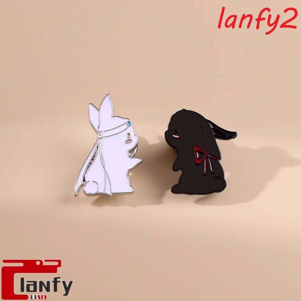 LANFY Mo Dao Zhu Shi Lan WangJi Alfinete De Lapela De Desenho Animado Wei Wuxian Bolsa Mochila Coelho Branco Casaco Chap