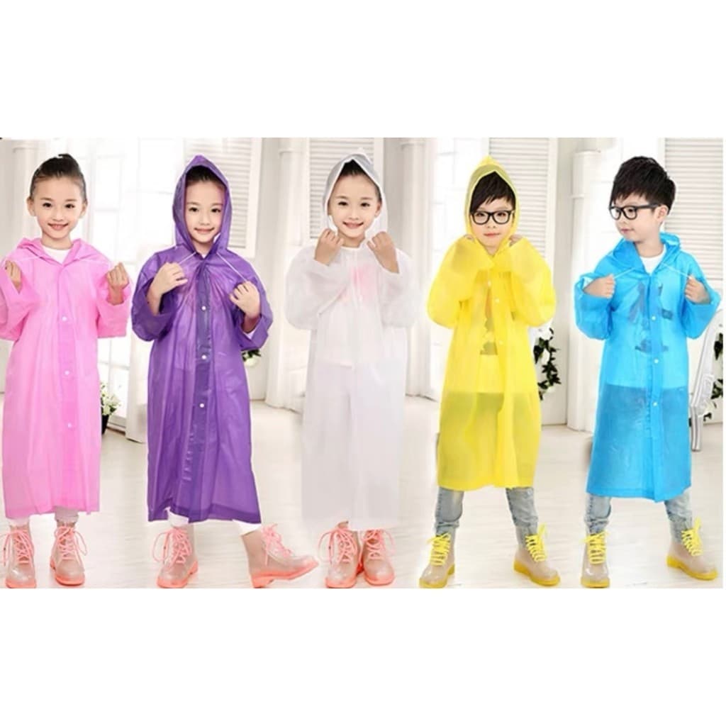 CAPA DE CHUVA INFANTIL com CAPUZ LISA