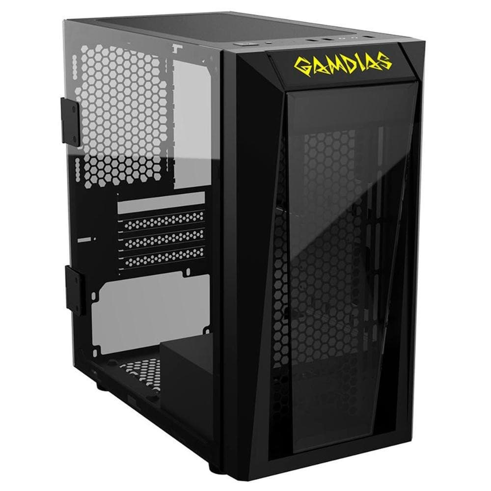 GABINETE GAMER TALOS MINI-TOWER SEM FAN PRETO - GAMDIAS