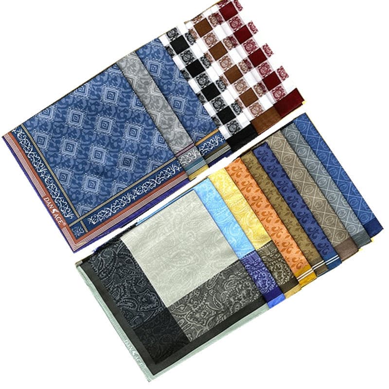 3 Pçs 43x43cm Vintage Clássico Xadrez Impresso Lenços Masculinos Bolso De Algodão Macio Suor Toalhas Quadradas Presente