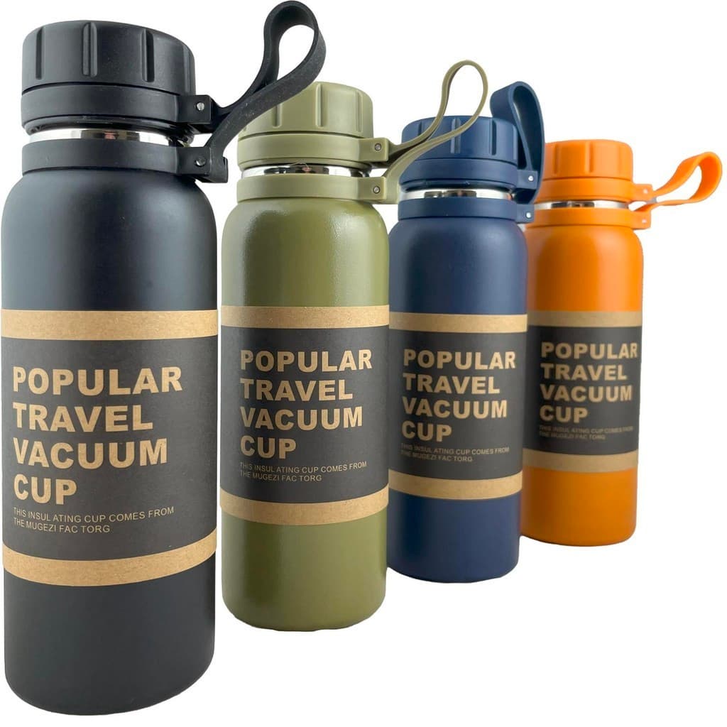 Garrafa Térmica Squeeze Inox 650ml Para Academia Esporte Trilha Isolamento Duplo Sport
