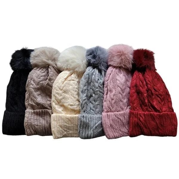 Touca Feminina Adulto Pompom Crochê - Cores Sortidas - Classe KZ5143IR