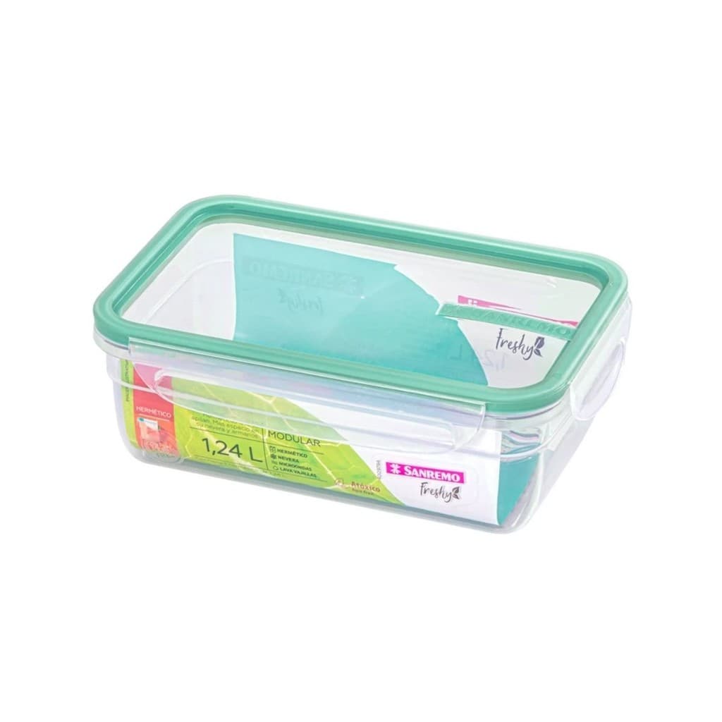 Pote Hermético com Travas 1,24L Modular Sanremo Freshy Verde