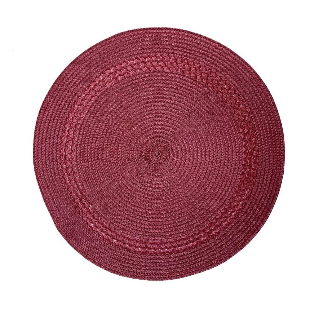 Lugar Americano Redondo Dot Carmin 38cm -  Yoi