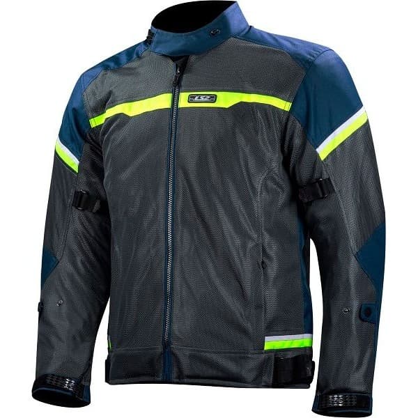 Jaqueta LS2 Riva Masculina Ventilada Impermeável Moto Motociclista Cinza Amarelo
