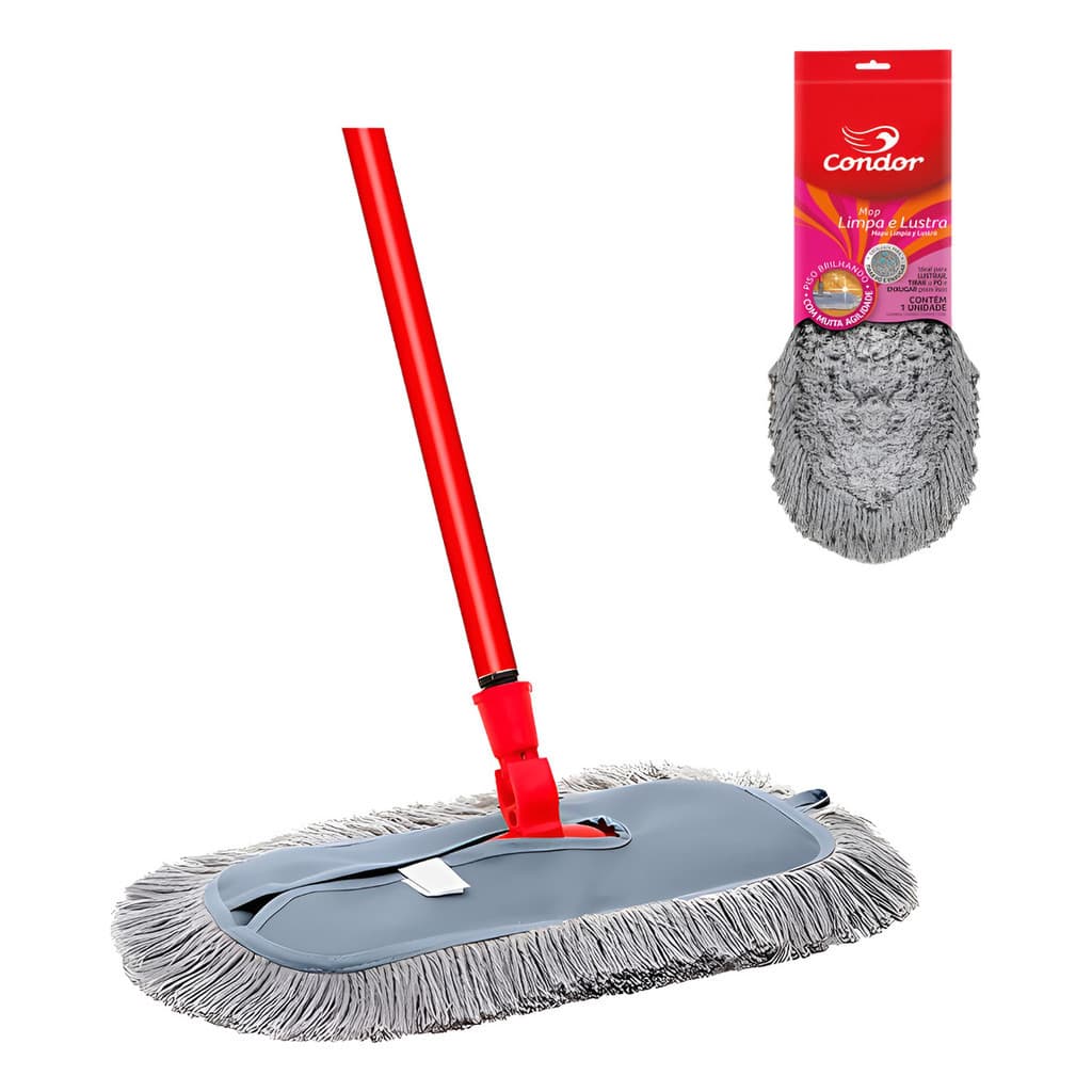Mop Condor Limpa E Lustra Poeira Esfregão Limpeza Ref. 1590