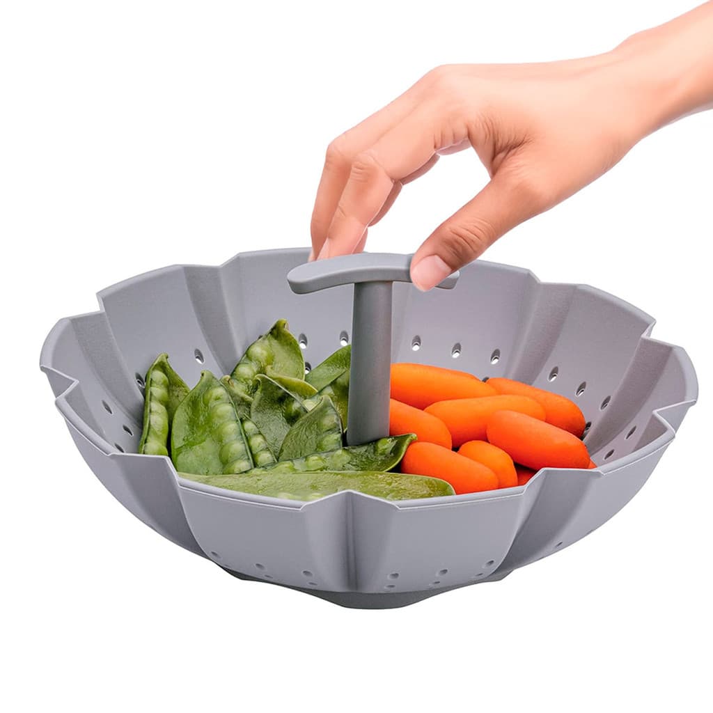 Cesto para Cozimento a Vapor em Silicone vaporeira Cozinha
