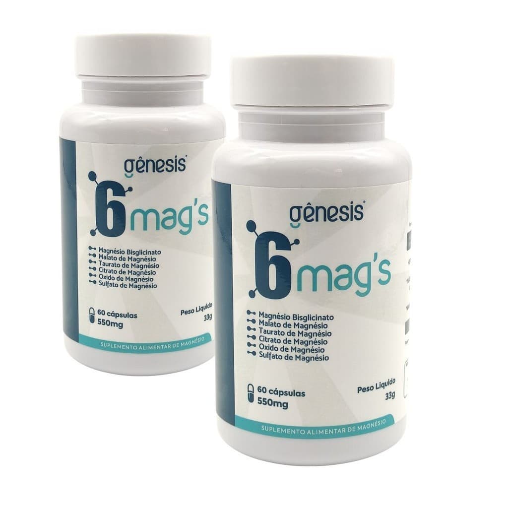Kit 2 Magnésio 6 Mag's 60 Cápsulas