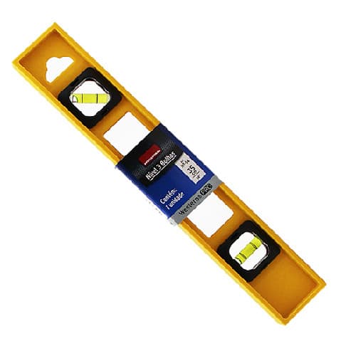 NIVEL DE PLASTICO AMARELO C/3 BOLHAS 35CM HT-14" WESTERN