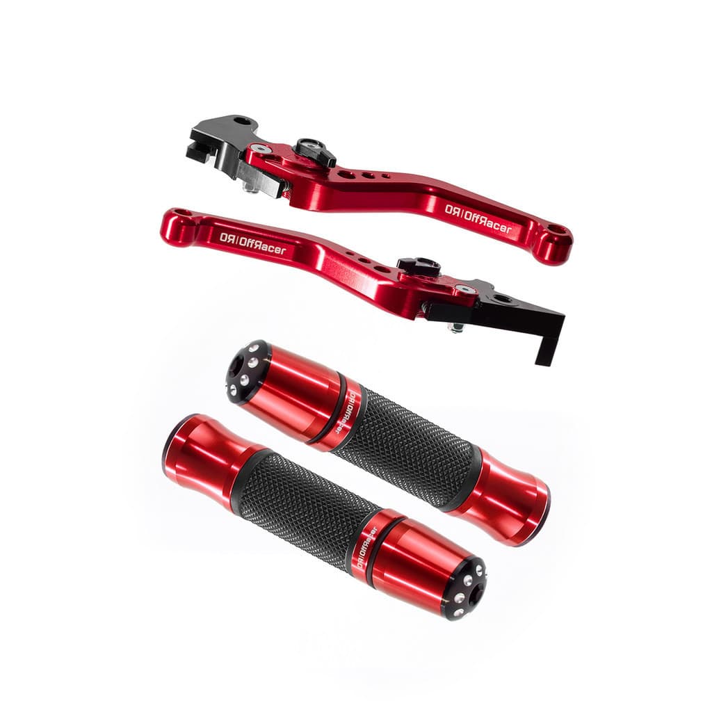 Kit Manopla Punho Manete Esportivo Moto Factor Fazer 125 150 UBS