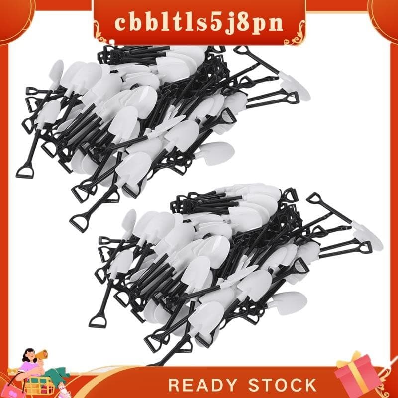 【 Cbbltltls5j8pn 】 200Pcs Mini Pá Descartável De Plástico Colher De Bolo Em Pote Festa De Jardim Com Sorvete