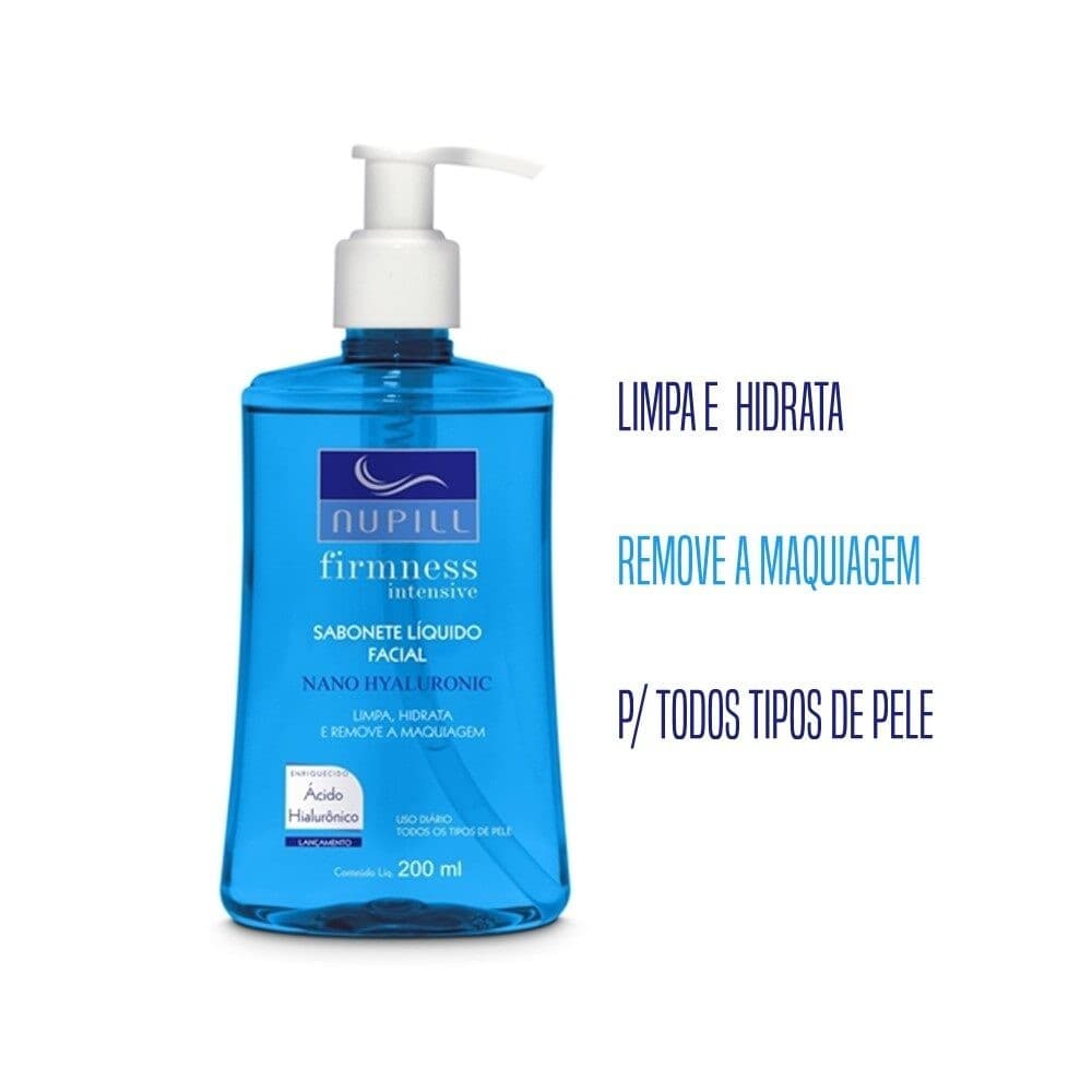Kit Demaquilante Sabonete Líquido Facial e Água Micelar Nano Hyaluronic Nupill