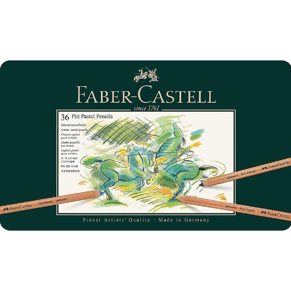 Lápis de Cor Faber Castell Pitt Pastel Seco Estojo de Lata com 36 Cores