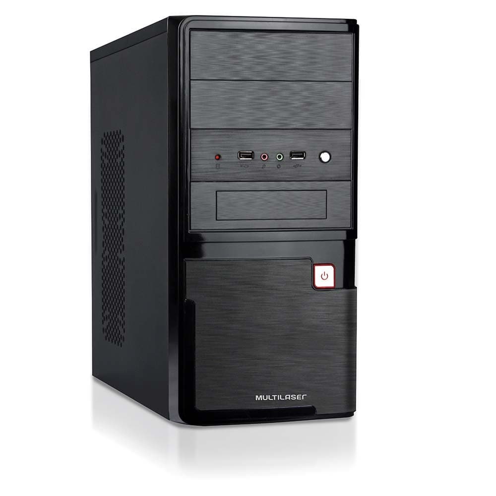 Gabinete 2 Baias Com Fonte 200W Preto Escovado Multi - GA145OUT [Reembalado]