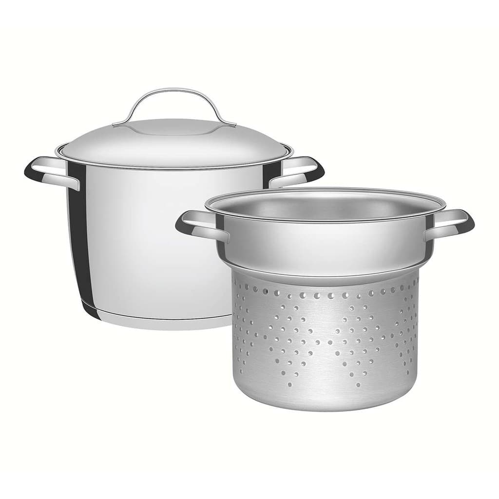Jogo De Panelas Allegra Espagueteira Cozi-Pasta Fundo Triplo Inox Tramontina