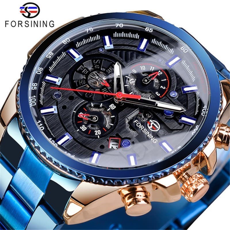 Novo produto venda quente forsining à prova dwaterproof água Multi-função relógio mecânico moda masculina relógio mecâni