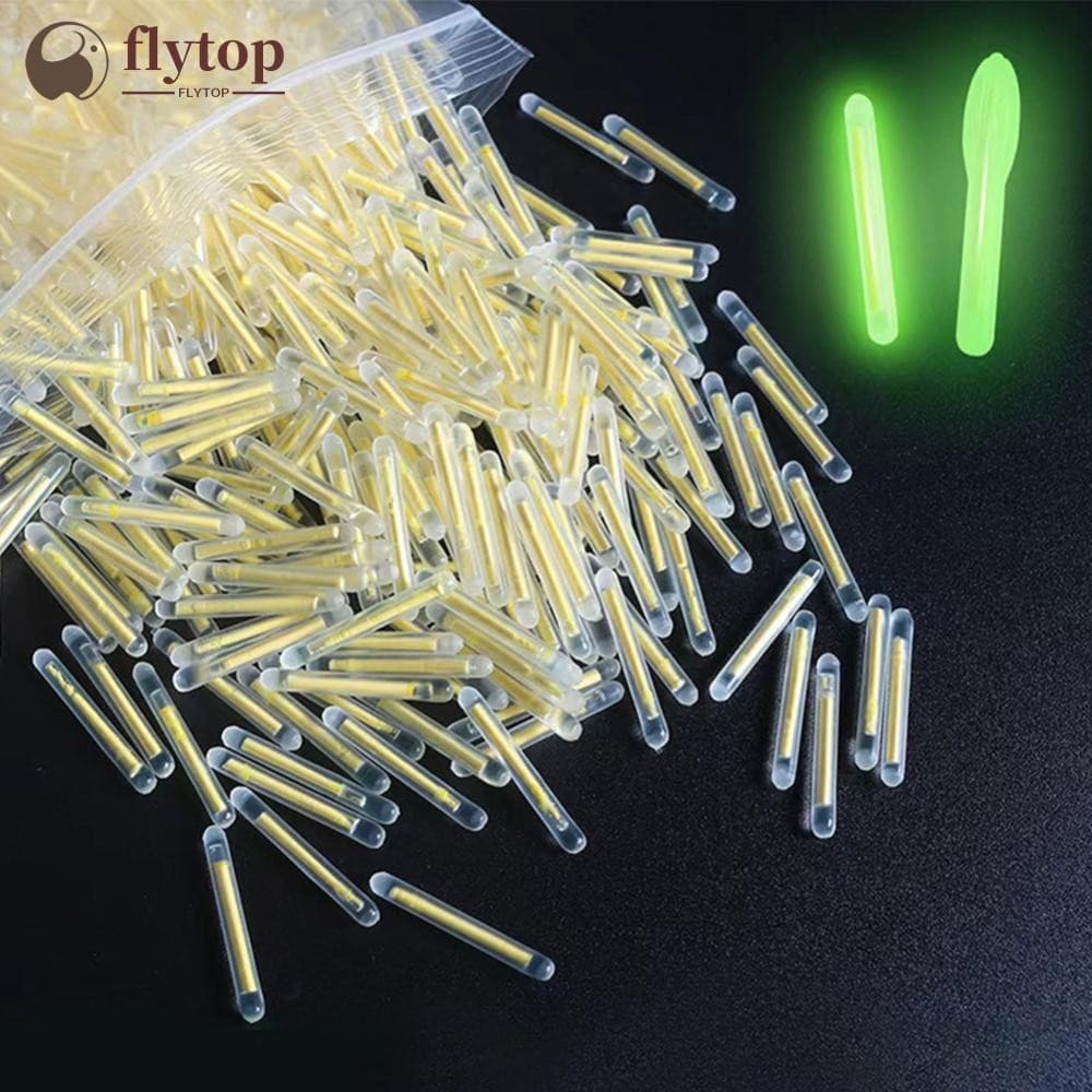 50/100 Pçs 2.2-4.5mm Luz Noite Pesca Flutuador Vara Luzes Brilho Escuro Útil Fluorescente Lightstick