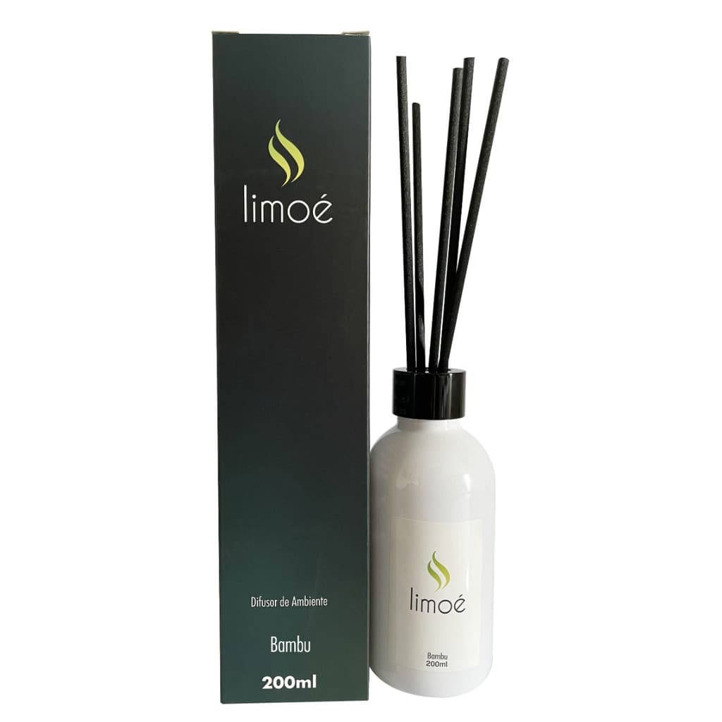 Difusor Ambiente Bambu 200ml Vareta Aroma Sofisticado Limoé