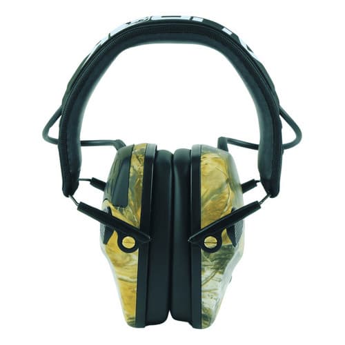 Abafador Protetor Auricular Eletronico Aurok Sport Whisper 22 Decibéis Ajustavel Cor Camuflado
