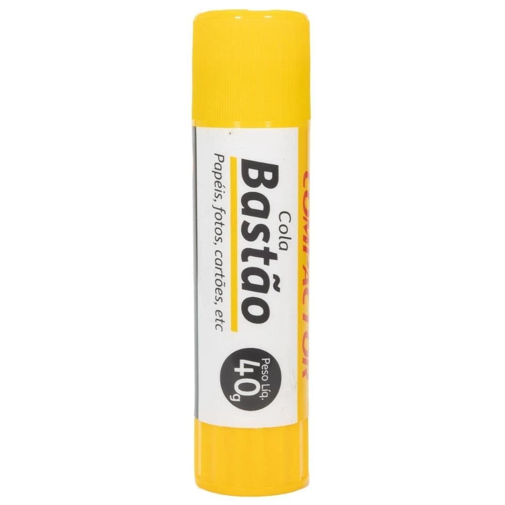 Cola Bastão Escolar 40g Compactor Branca