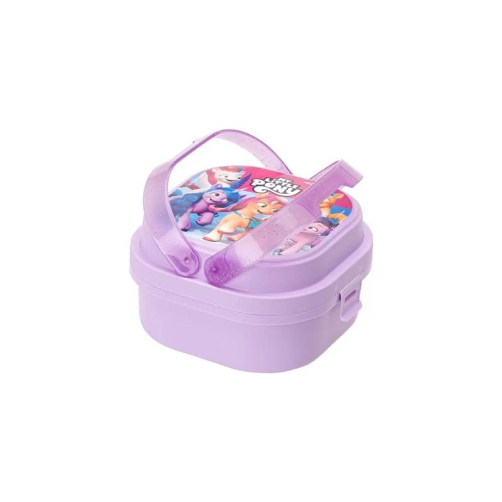 Marmita com 2 Compartimentos, Divisórias, Travas e Alças Infantil Plasvale My Little Pony