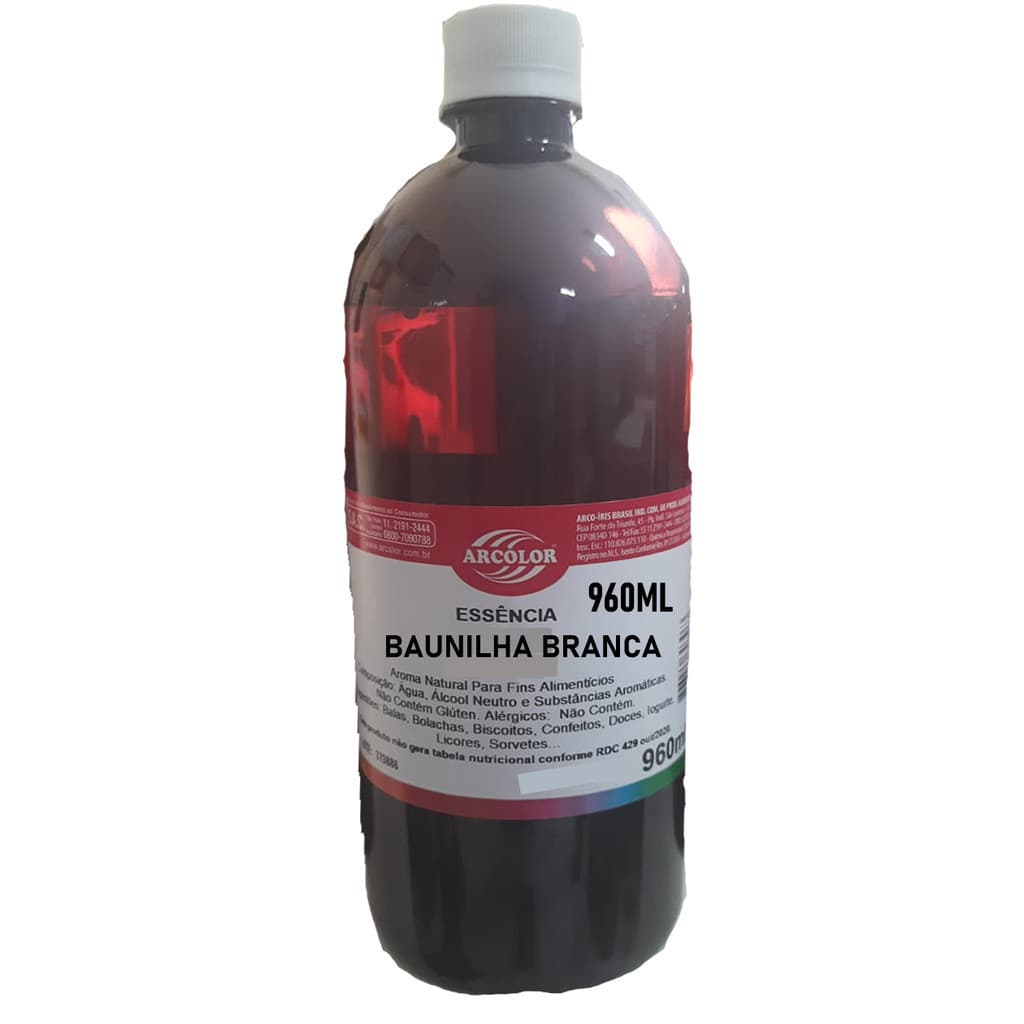 Essência de Baunilha Branca 960ml Arcolor alimentícia