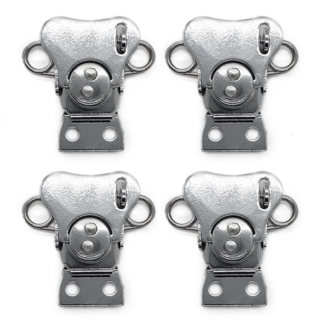 Fecho Borboleta Externo Cromado P c/ porta cadeado - Kit 4 U