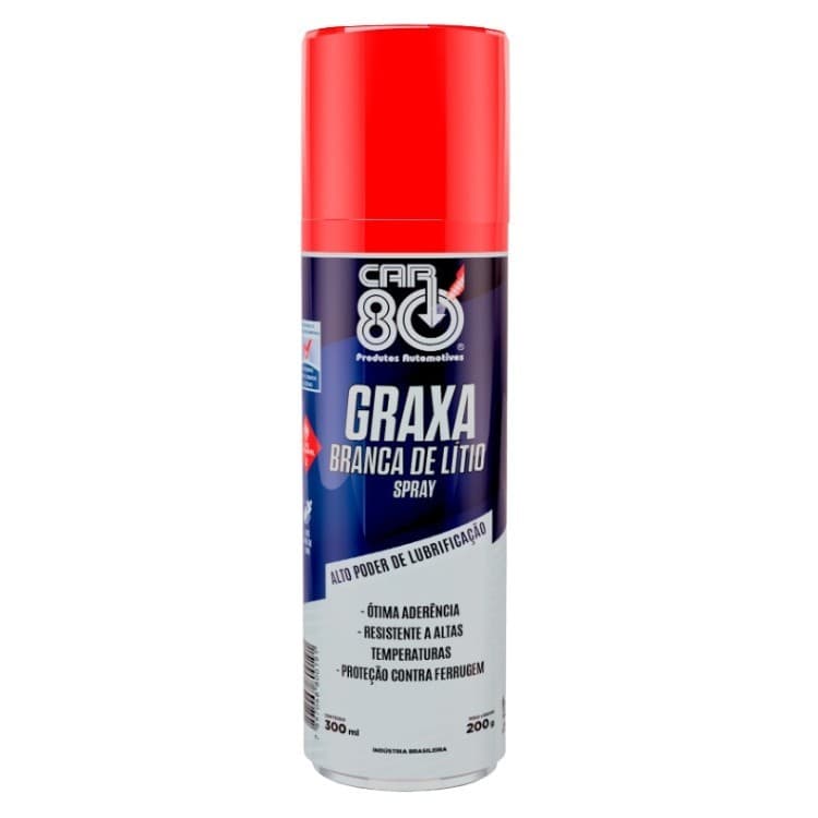 Graxa Branca em Spray Litio Lubrificante 300ml CAR 80