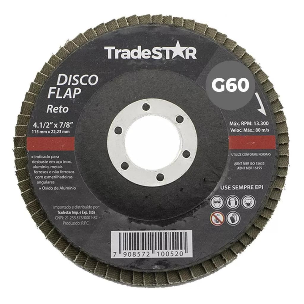DISCO FLAP RETO 115MM G60 TRADESTAR