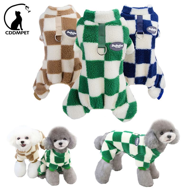 Macacão Coral Velo Roupas Para Cachorro Animais De Estimação Gato Casaco Chihuahua Buldogue Francês
