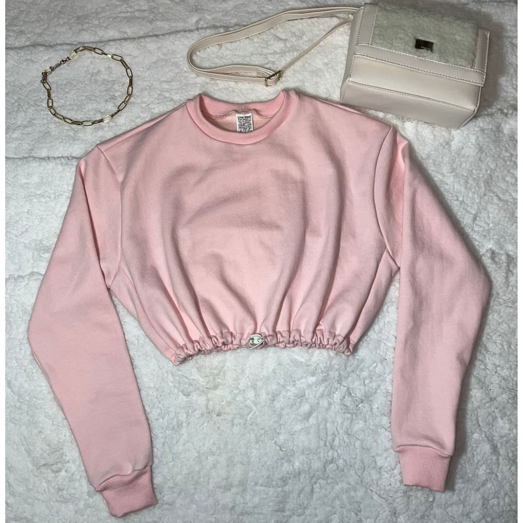 Cropped moletom feminino peluciado blusa de frio feminino Envio Rápido