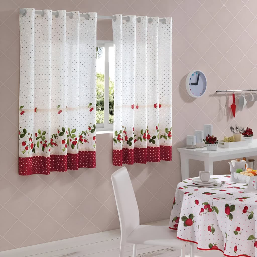Cortina Cozinha - Athenas - Olga - Iolanda - 3.20m x 1.20m - P/ Varão - Dohler