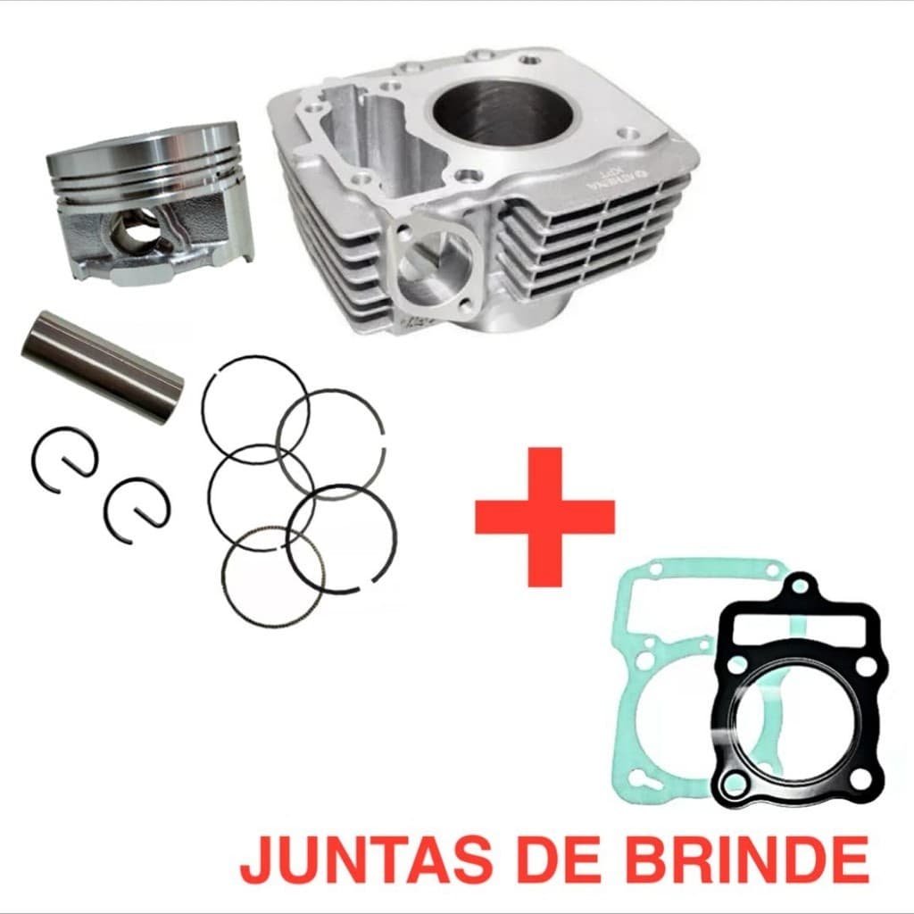 Kit Cilindro Motor Cg Titan125/ Fan125 2002 Á 2008/ Bros 125