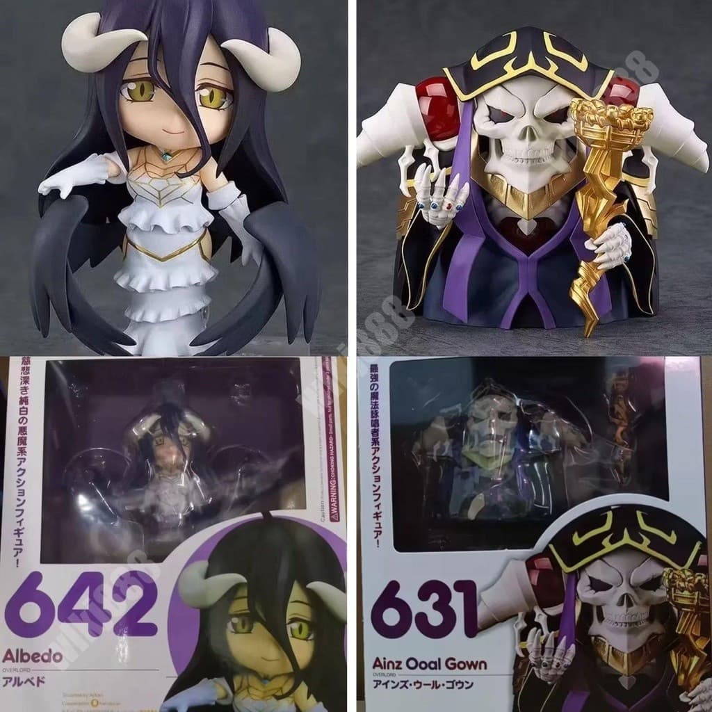 Nendoroid Overlord 642 Albedo 631 Ainz Ooal Vestido Figura De Ação Brinquedos Modelo Bonecos Lamanciça De Cara Anime Man