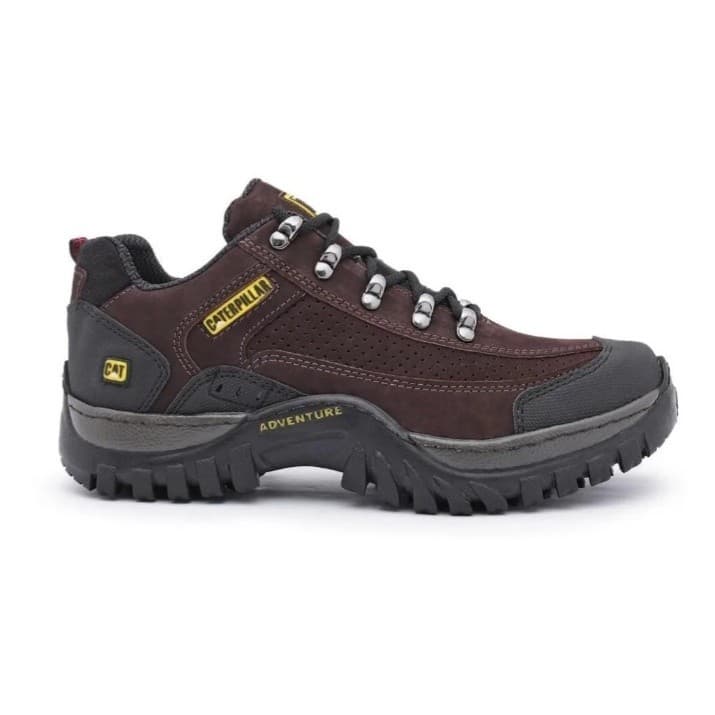 Bota Tenis Caterpillar Adventure Cano Baixo em Couro Legítimo