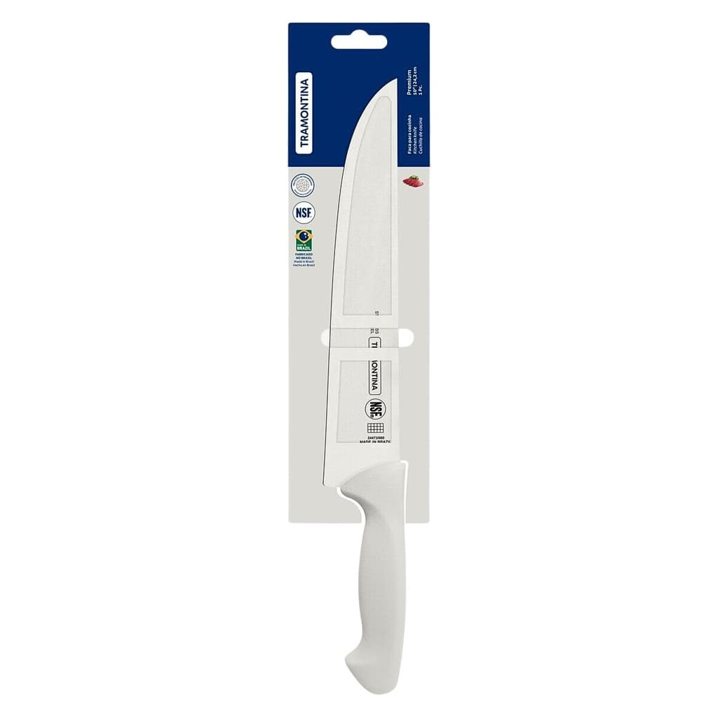 Faca P/ Cozinha 10" Premium Branco Aço Inox Tramontina