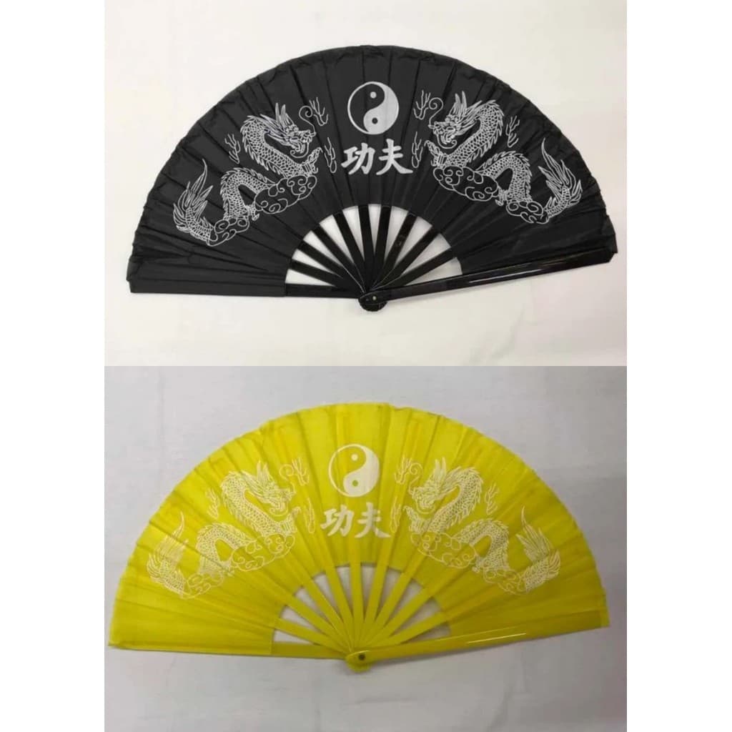KIT 2 Leque Oriental Grande Para Dança Kung Fu Tai Chi Chuang