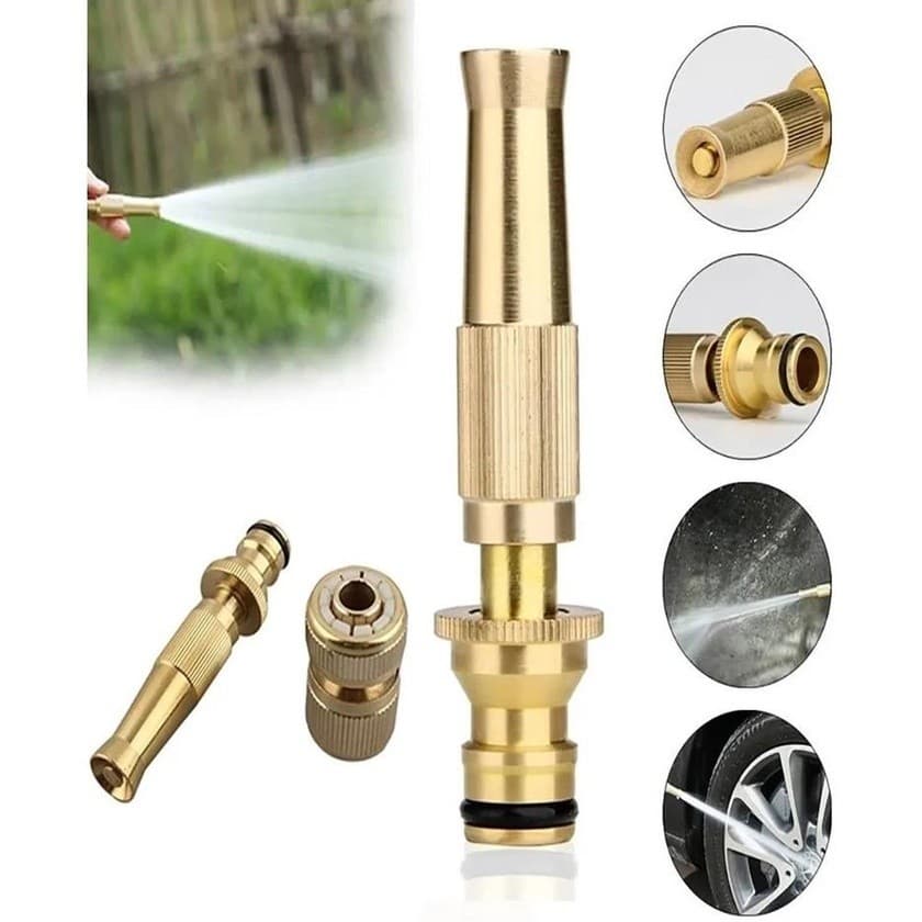 Bico de Mangueira Vedo Alta Pressão Regar Jardim Spray Água esguicho Ajustável Fácil Adaptação Mangueira