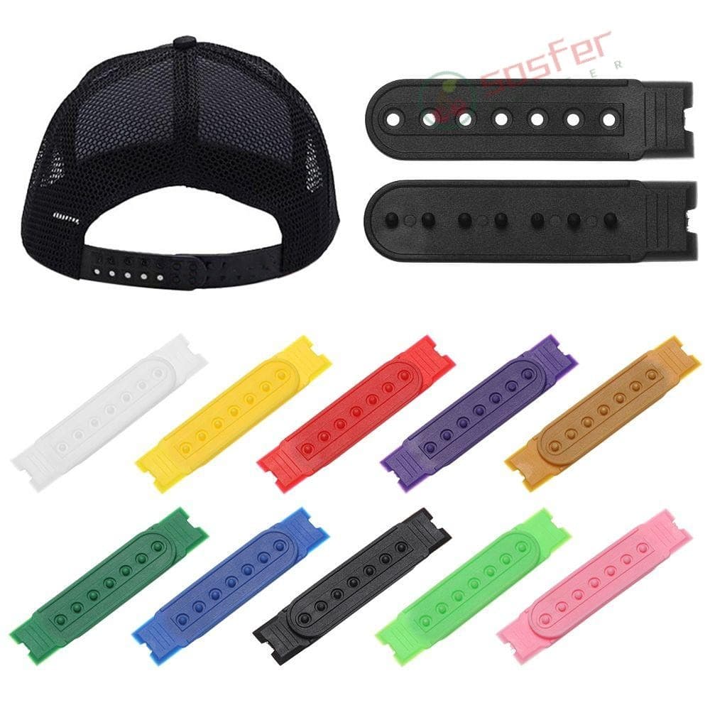 SOSFER 5 Conjuntos De Alça Snapback De Substituição Colorida Clipe De Boné De Beisebol Chapéu De Cowboy Acessórios Tiras