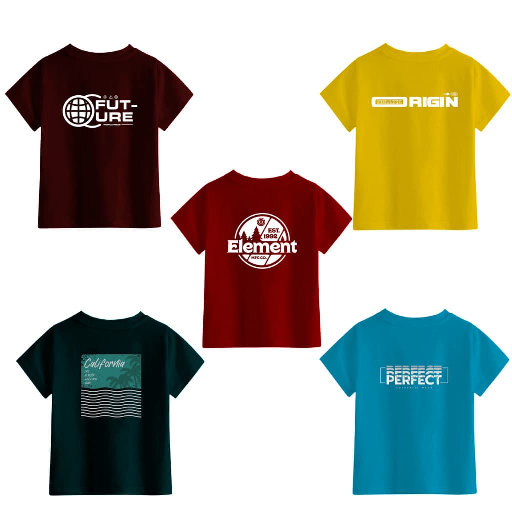 Kit 5 Camisas Infantis Menino Juvenil 100% Algodão Estampadas Salles Brasil Tamanhos do 10 ao 16